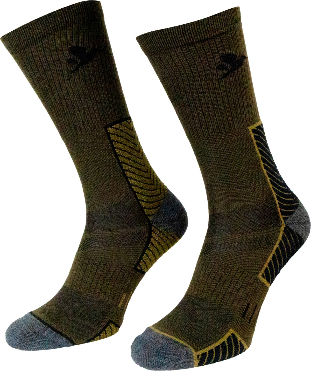 Field Merino-strømpe - 2Pack Pine Green/Military Olive - Seeland