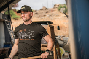 Landscape T-shirt Pine green - Seeland