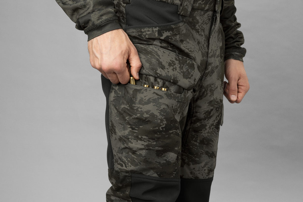 Härkila NOCTYX camo - silent bukser AXIS MSP®Black/Black - Härkila
