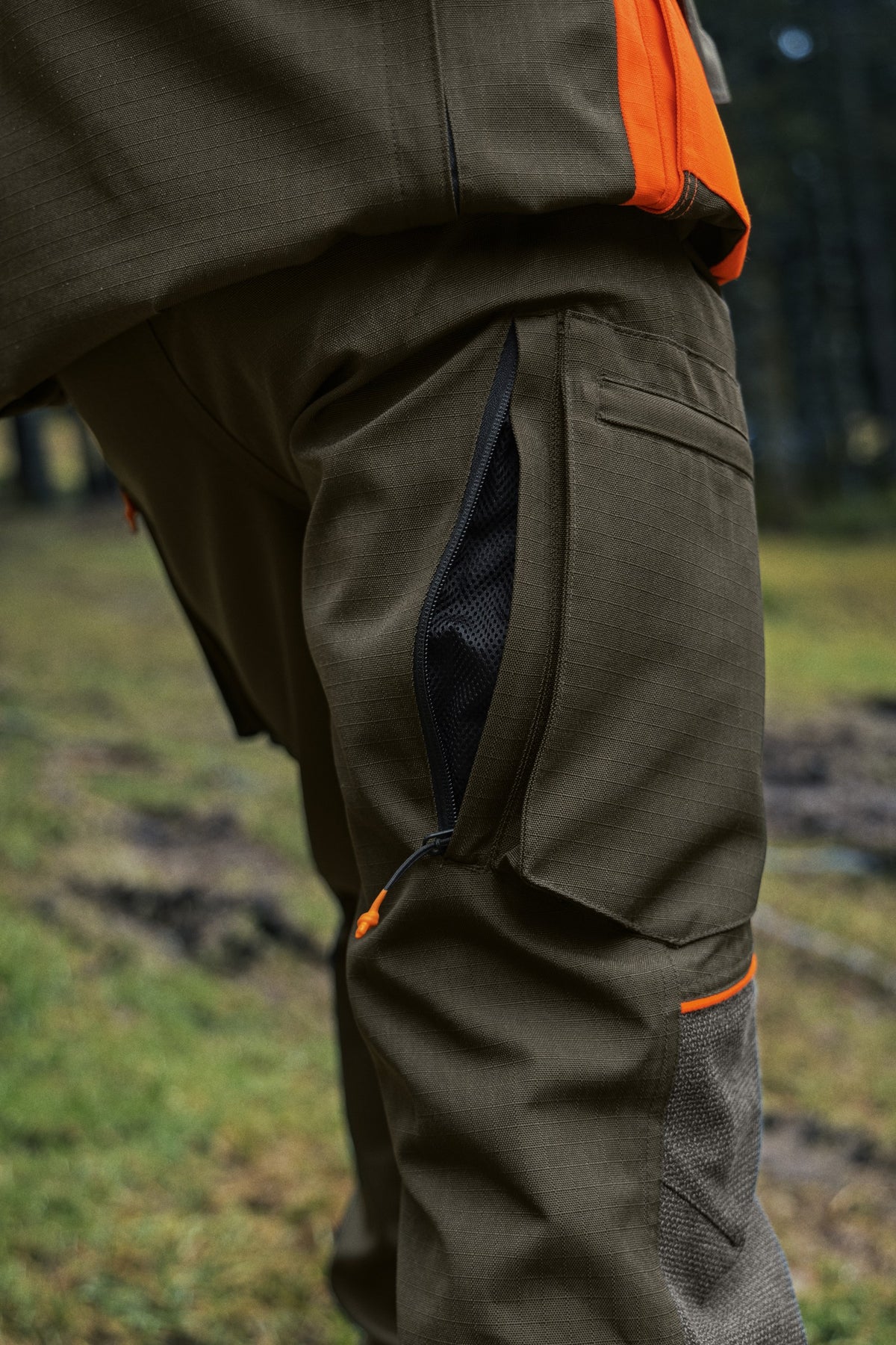 Venture - bukser Pine green/Hi-Vis orange - Seeland