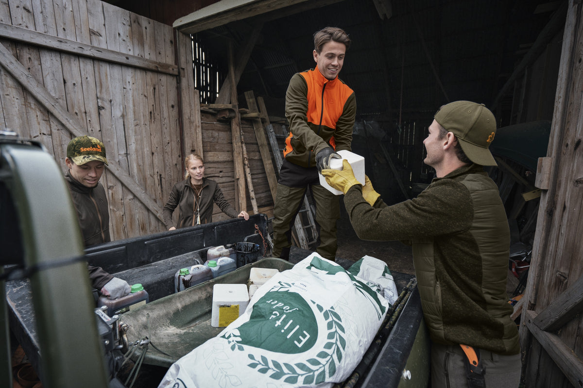 Elliot fleece - Pine green/Hi-Vis orange - Seeland