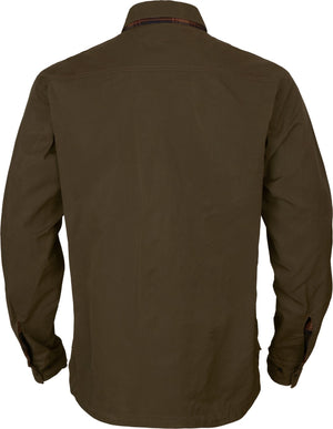 Eirik reversible skjorte jakke Dark warm olive/Burgundy - Härkila