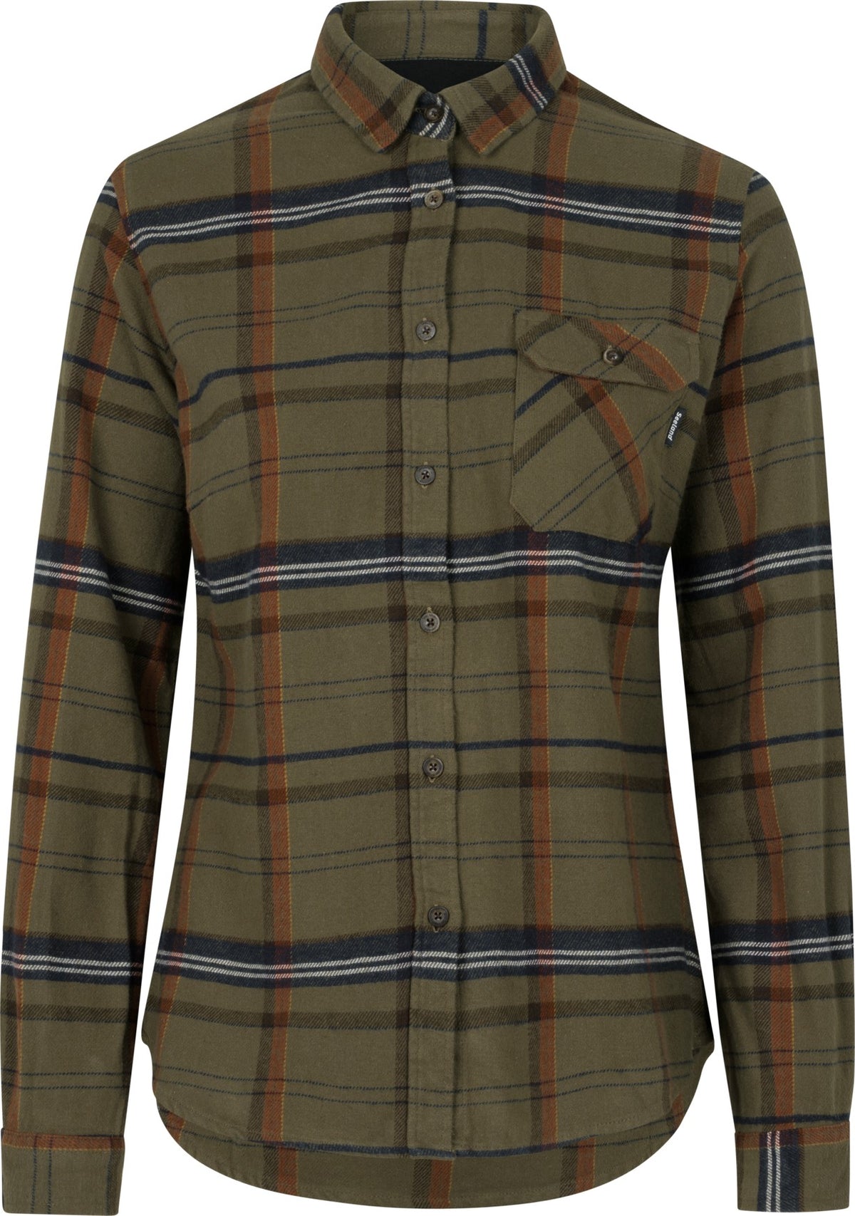 Skye Flannel skjort til kvinder - Grape Leaf/Terracotta Check - Seeland