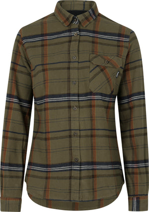 Skye Flannel skjort til kvinder - Grape Leaf/Terracotta Check - Seeland