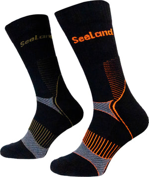 Field Coolmax-strømpe - 2Pack Black/Dark Grey - Seeland