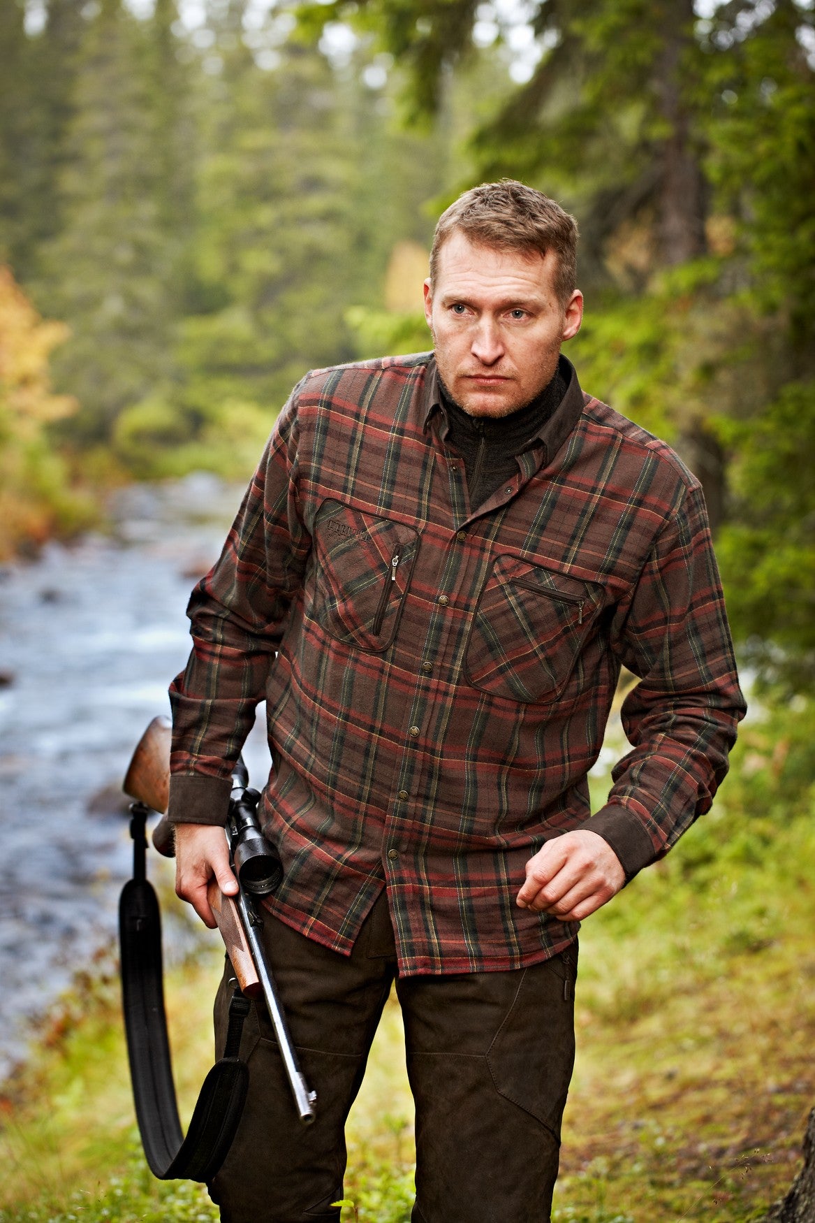Pajala skjorte - Red check - Härkila