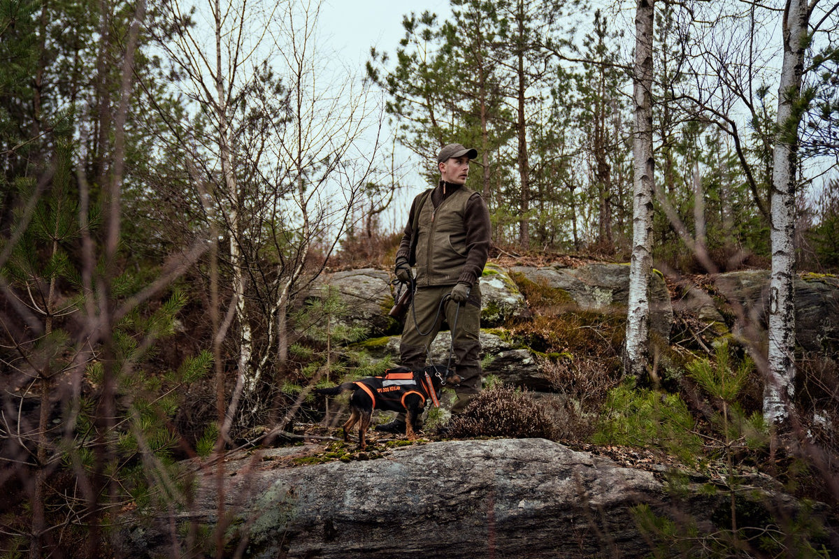Pro Hunter leather waistcoat Willow green - Härkila