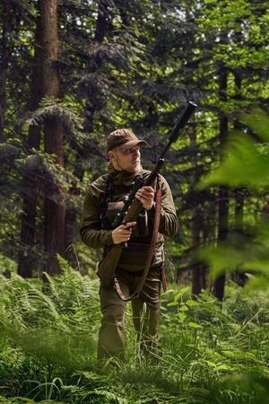 Deer Stalker - fleece hoodie Willow green/Shadow brown - Härkila