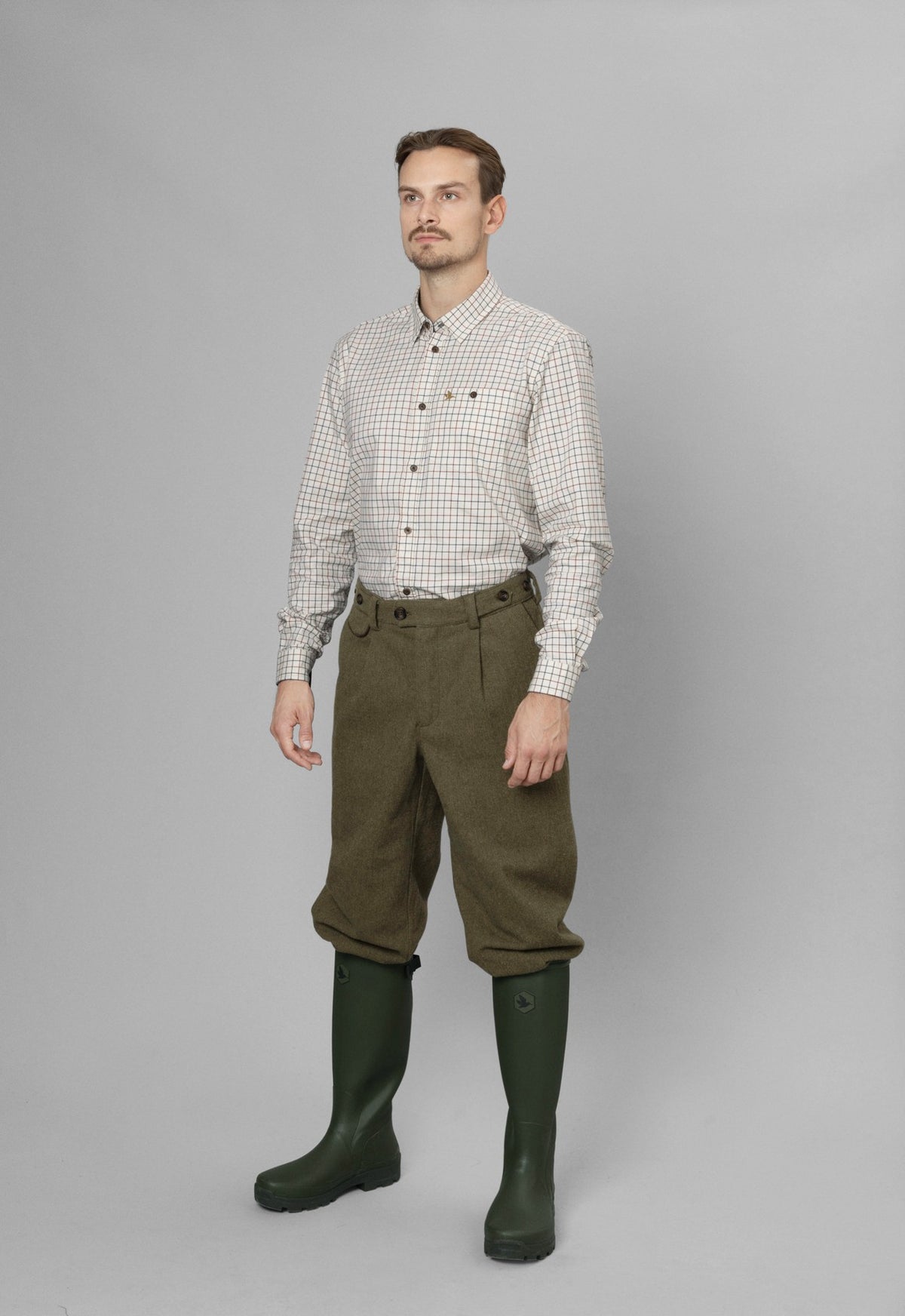 Oxford Shooting Skjorte - Grape Leaf/Terracotta Check - Seeland