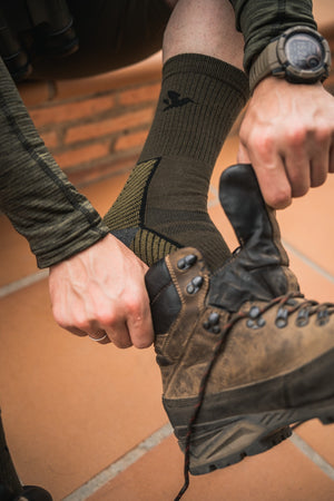 Field Merino-strømpe - 2Pack Pine Green/Military Olive - Seeland