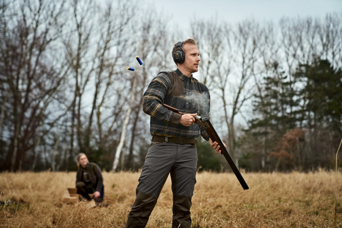 Jarne shooting L/S skjorte Dark olive - Härkila