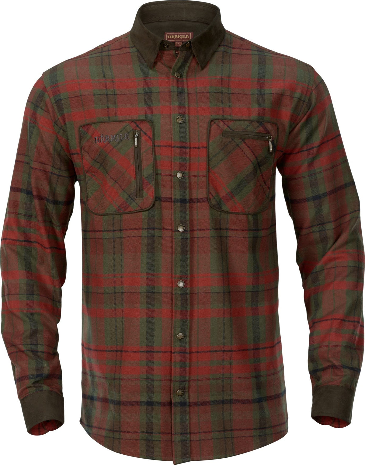 Str. XXL - Pajala skjorte - Red autumn check - Härkila - Ombytningsvare