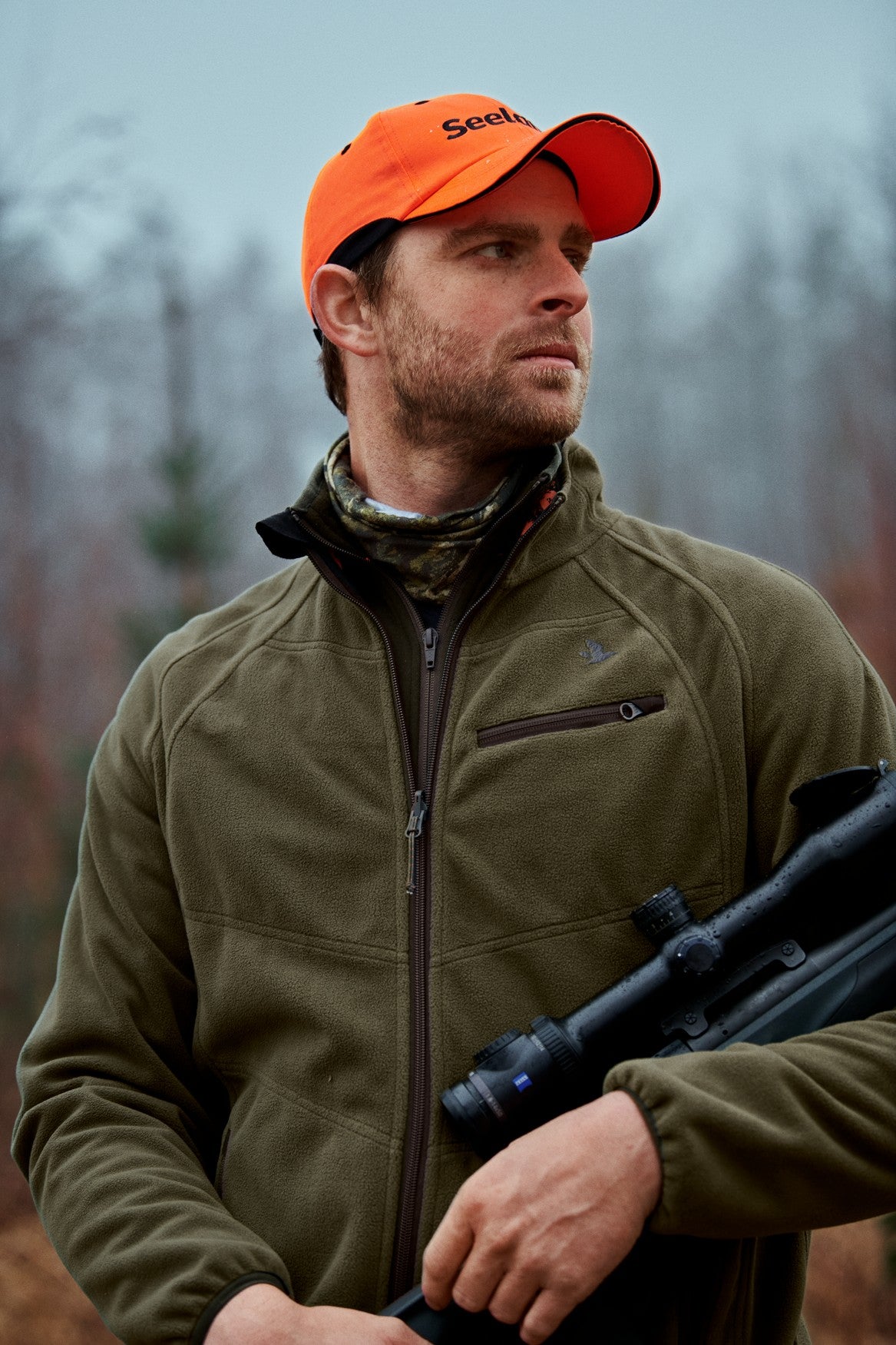 Vantage - reversible fleece Pine green/InVis orange blaze - Seeland