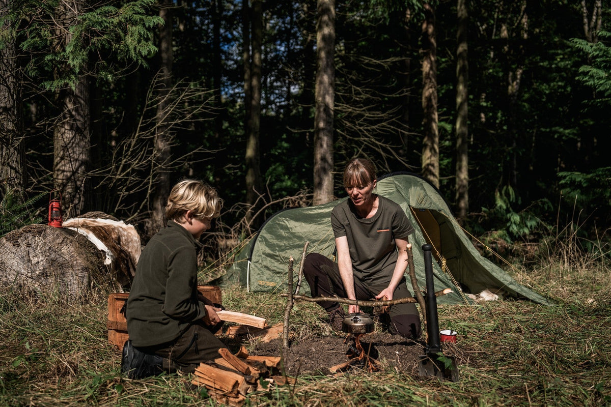 Str. 42 - Larch Stretch-bukser til kvinder Pine Green / Chocolate Torte - Seeland (32") - Ombytningsvare