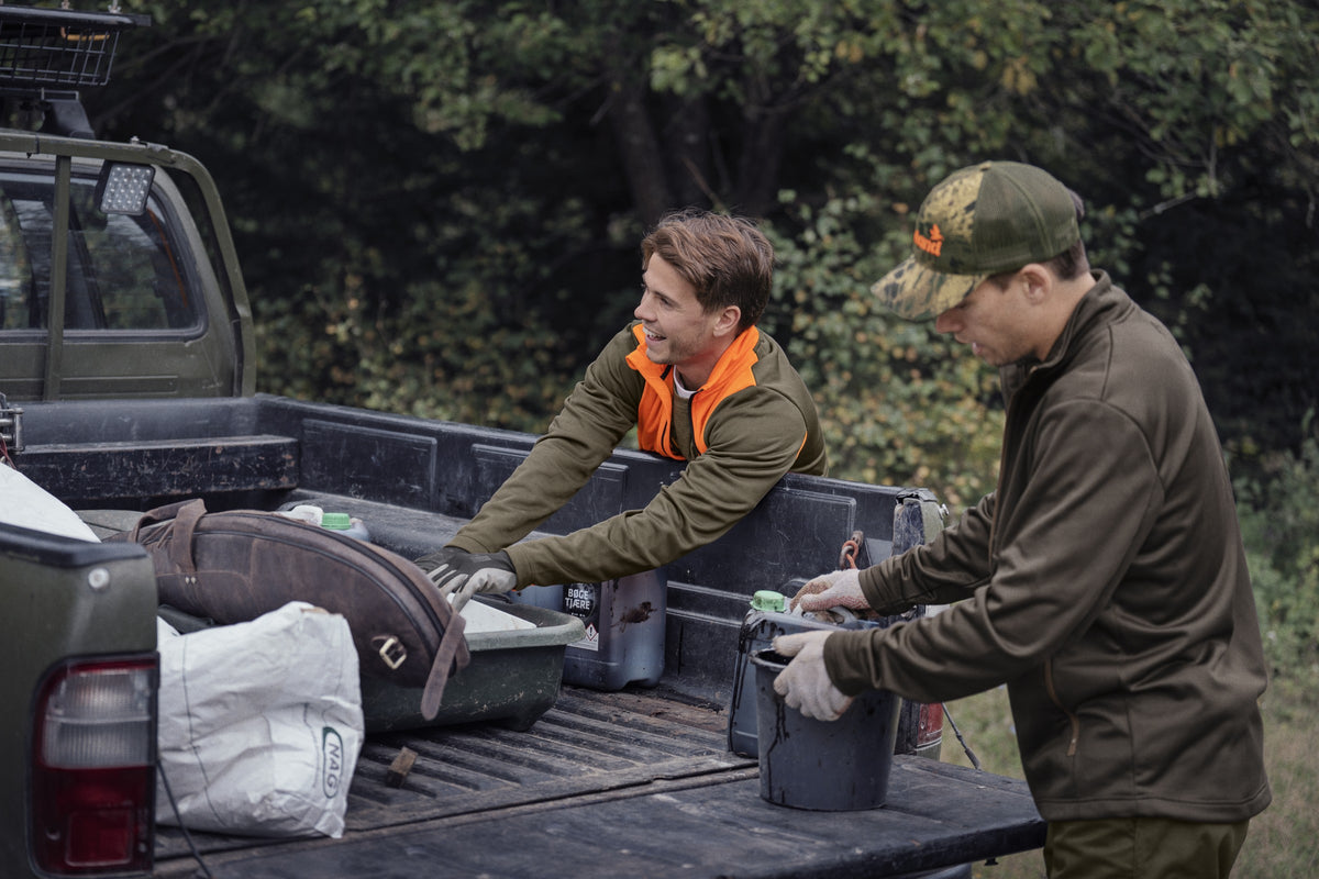 Elliot fleece - Pine green/Hi-Vis orange - Seeland