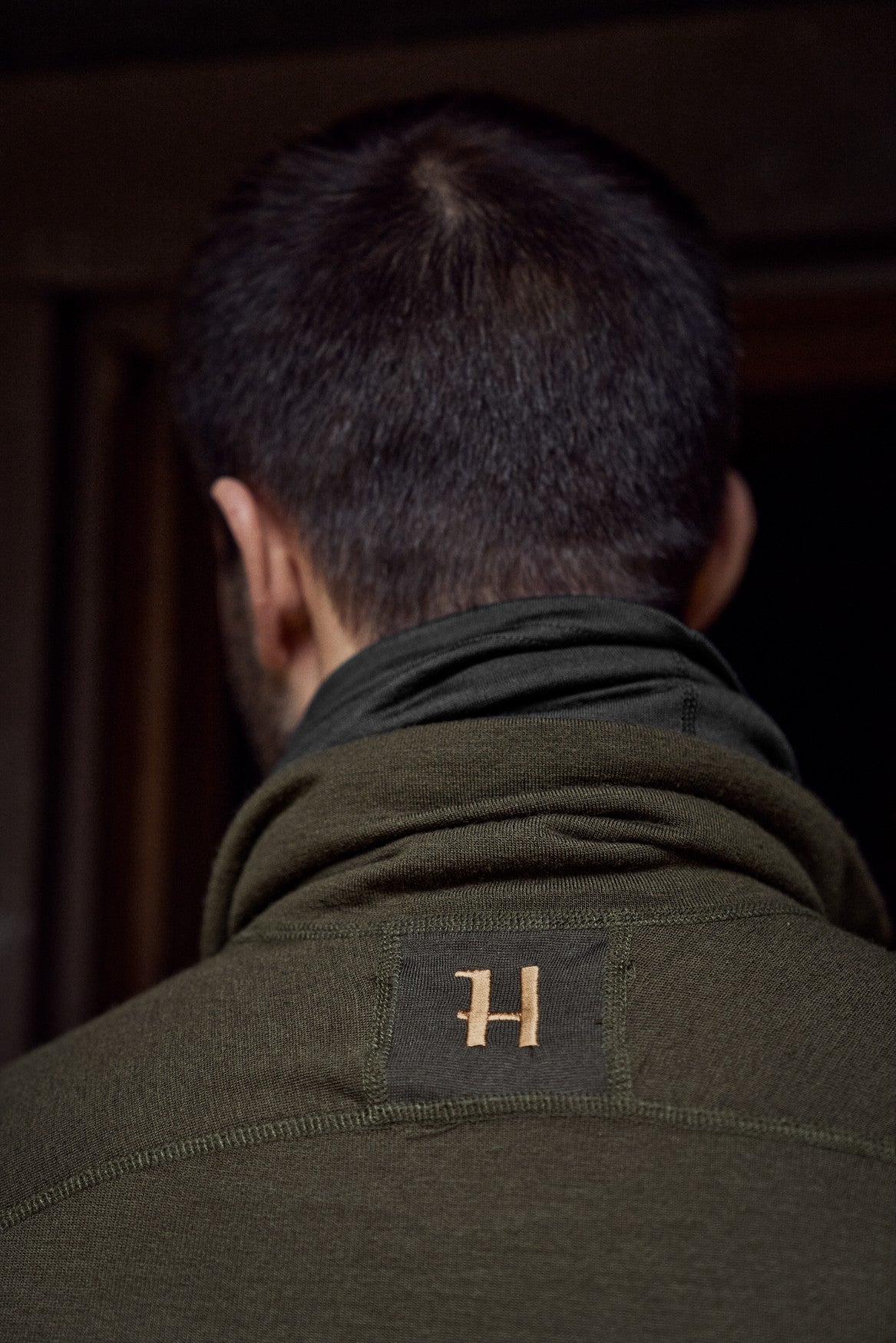 Härkila Base Warm zip neck Willow green/Shadow brown - Härkila