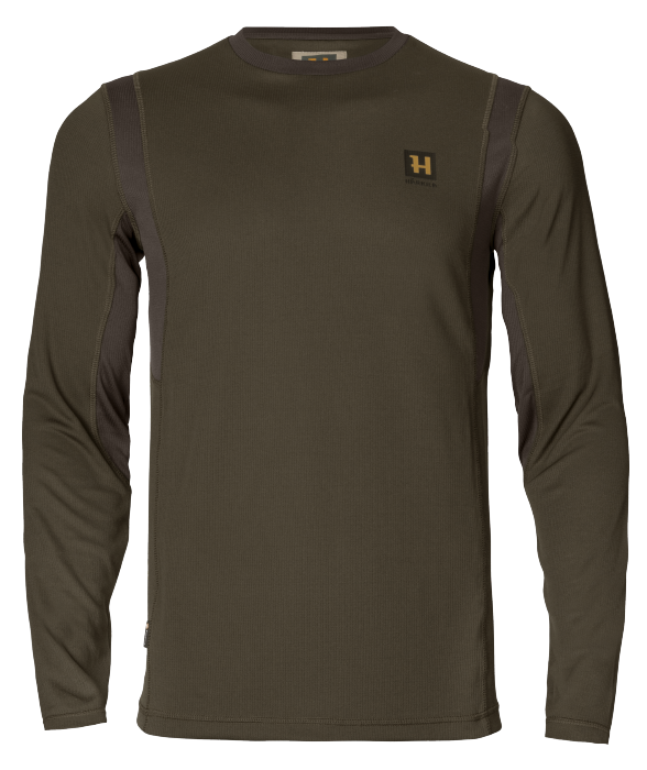 Forest Hunter L/S t-shirt Hunting green/Shadow brown - Härkila