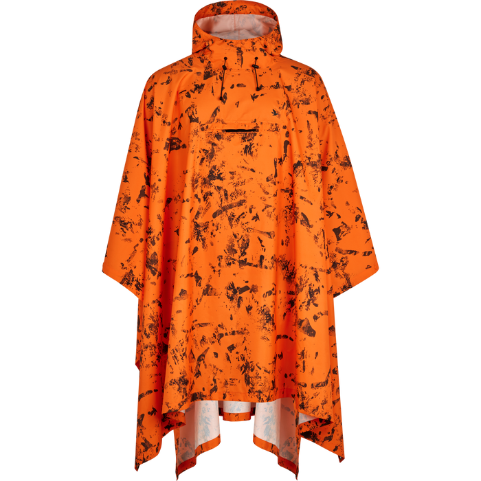 Taxus Camo rain Poncho InVis orange blaze - Seeland