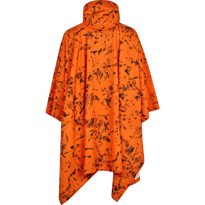 Taxus Camo rain Poncho InVis orange blaze - Seeland