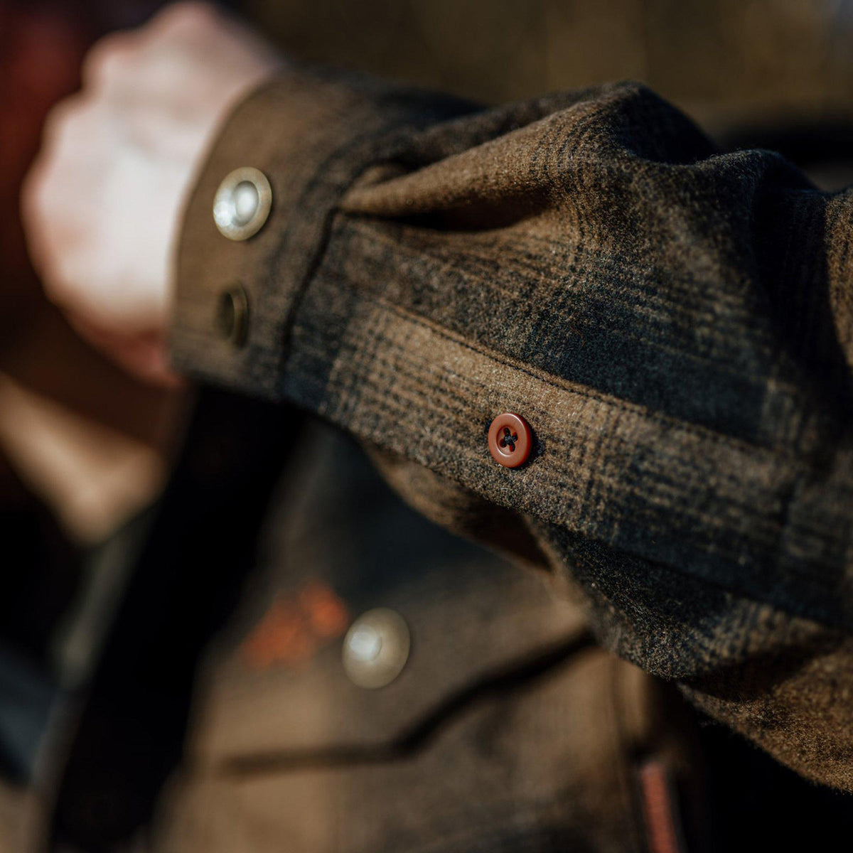 Lynx Wool Shirt - Dark Sand - Swedteam