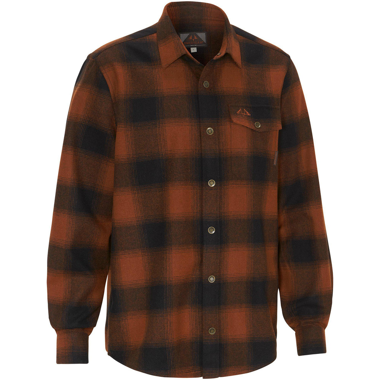 Lynx Wool Shirt - Dark Orange - Swedteam