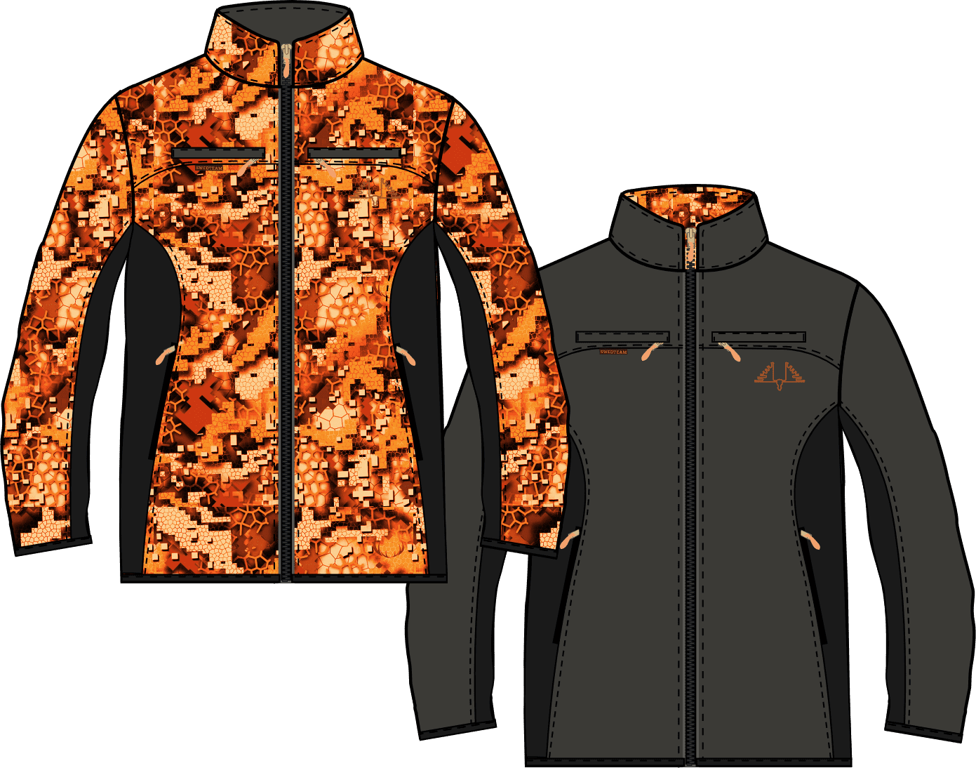 Ridge Pro Reversible Hunting Jacket - Desolve Fire - Swedteam