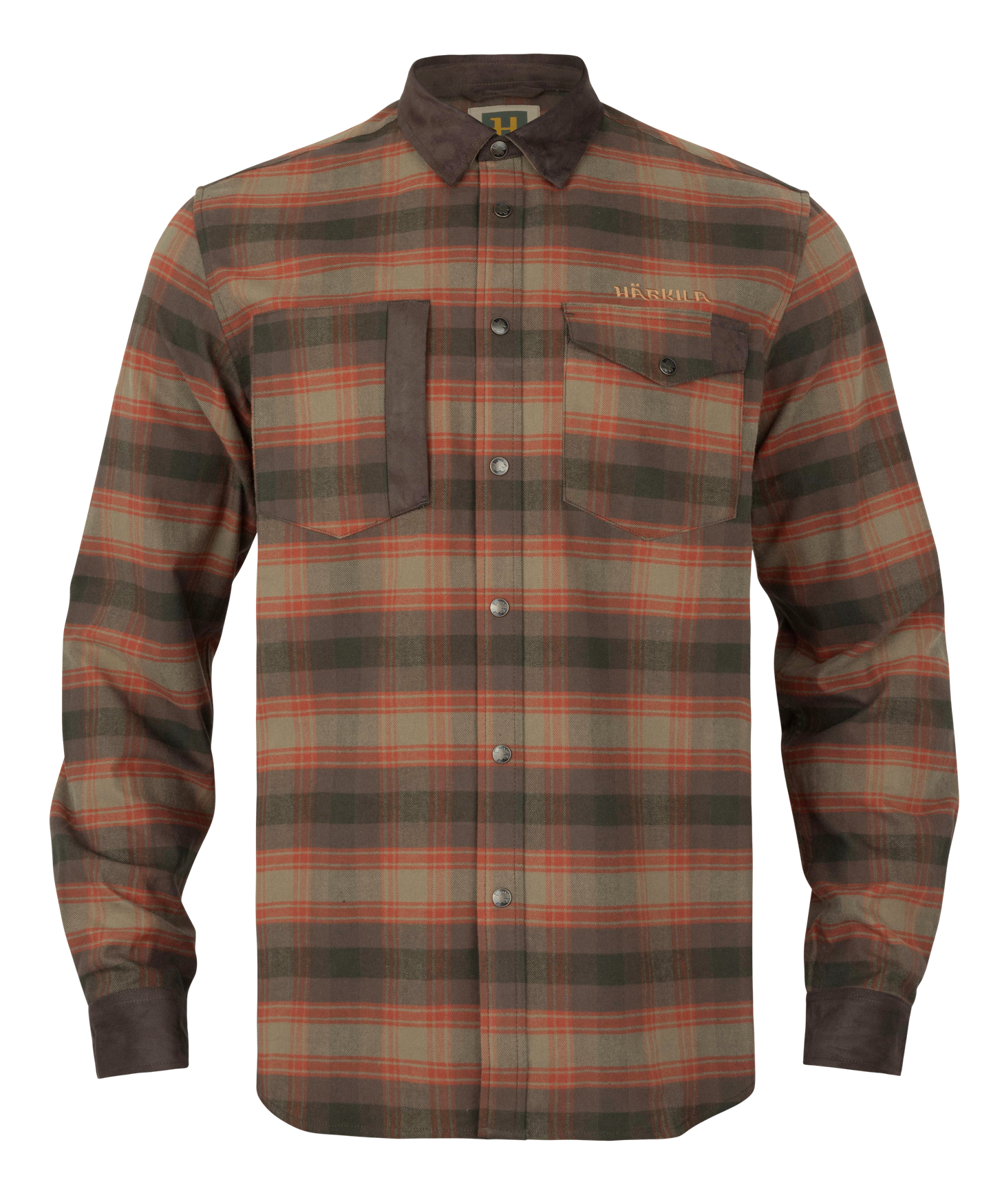 Aivak L/S skjorte - Autumn orange check - Härkila
