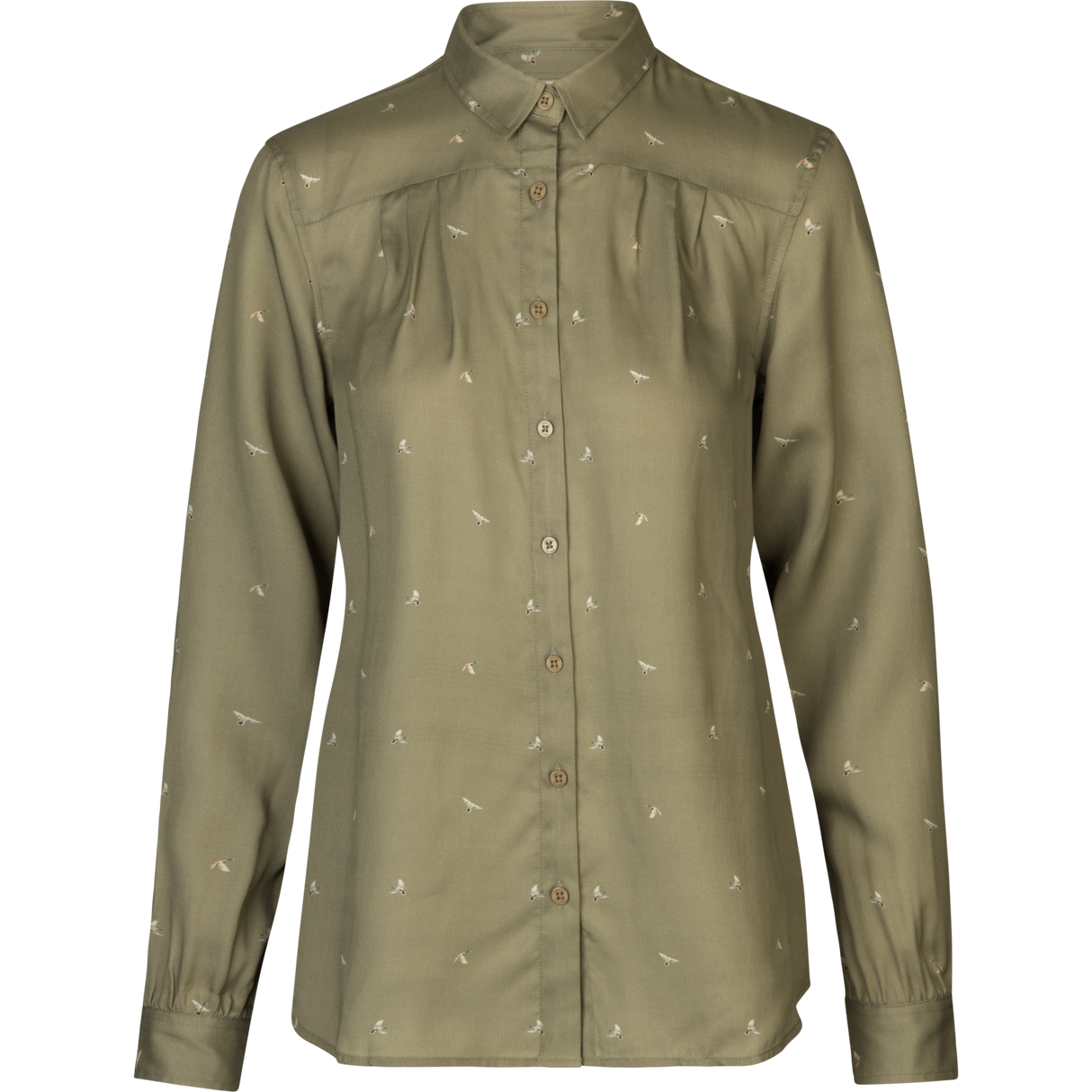 Abigail L/S shirt Women Dust green/Flying ducks - Härkila