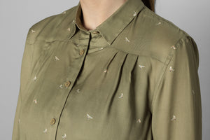 Abigail L/S shirt Women Dust green/Flying ducks - Härkila