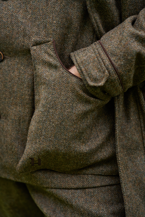 Kenmore Skydevest - Forest green/Herringbone