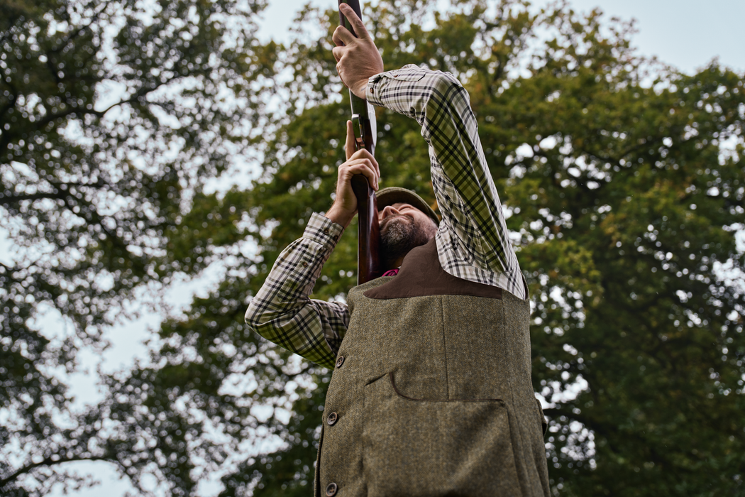 Kenmore Skydevest - Forest green/Herringbone