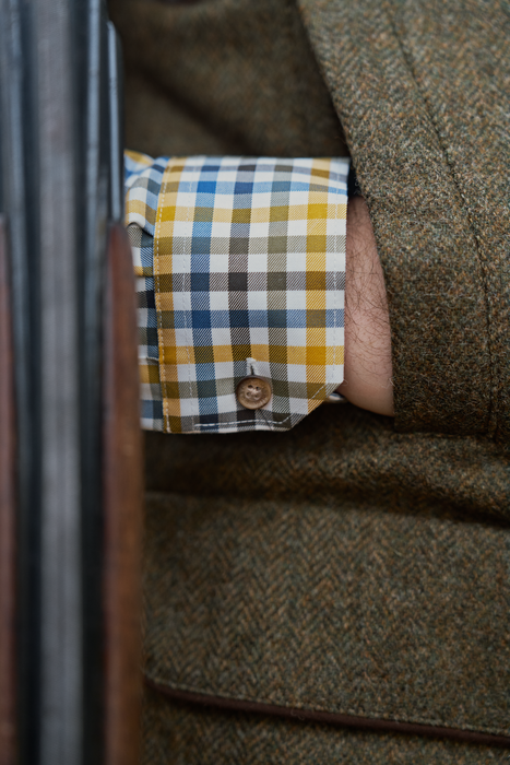 Kenmore Vest - Forest green/Herringbone