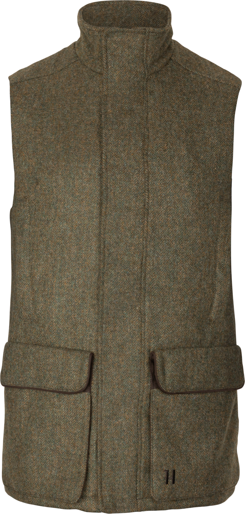 Kenmore Vest - Forest green/Herringbone