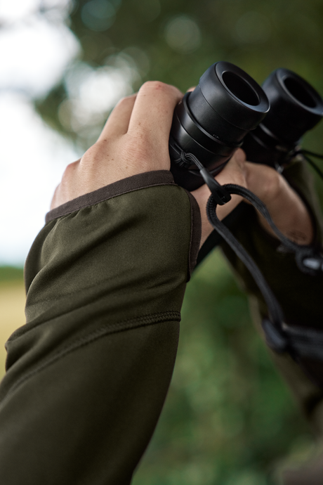 Deer Stalker - Fleece-hættetrøje med fuld lynlås Willow green - Härkila