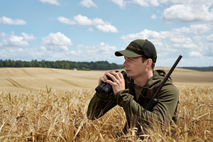Deer Stalker - Fleece-hættetrøje med fuld lynlås Willow green - Härkila