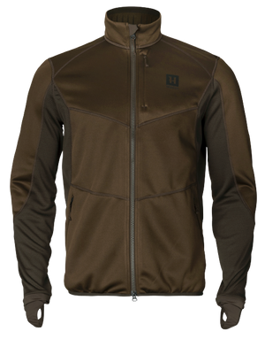 Härkila Scandinavian fleece jakke - Willow green/Deep brown - Härkila