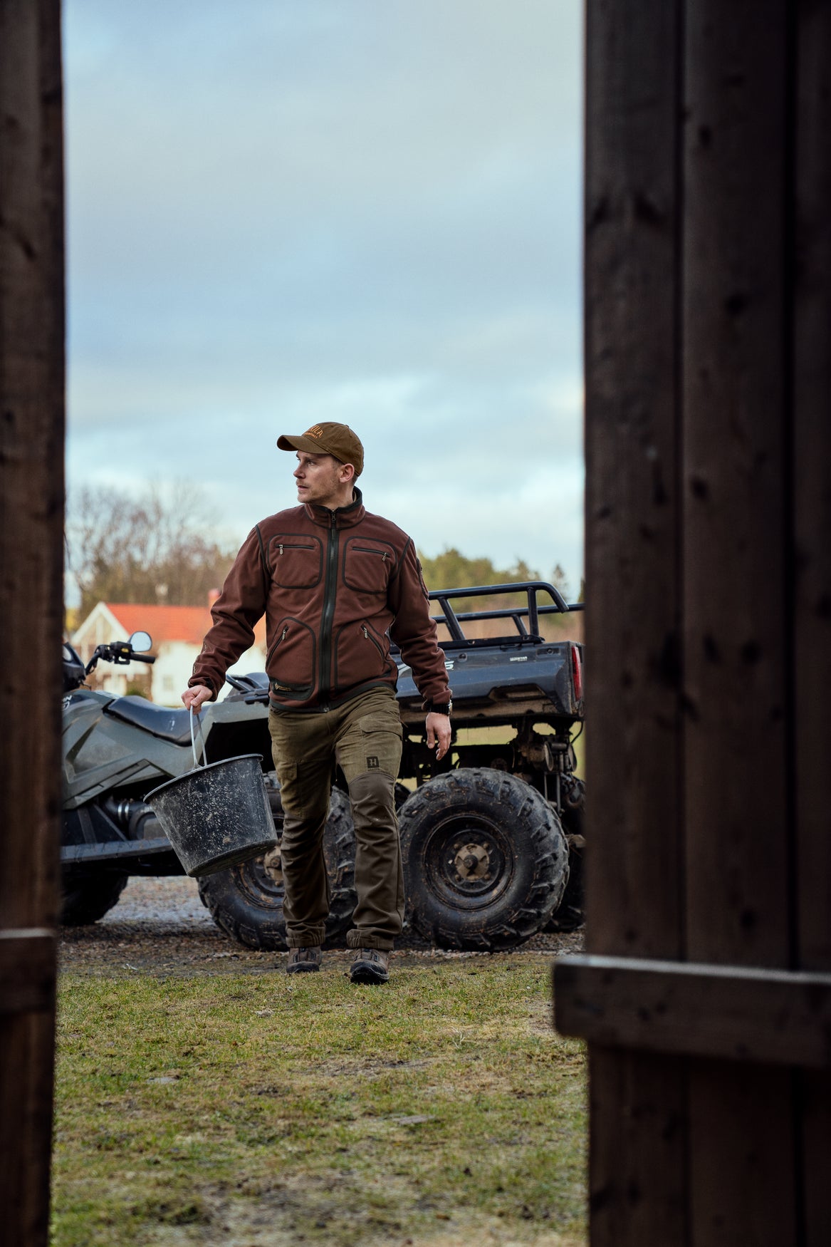 Kamko Fleece - Green/Bordeaux - Härkila
