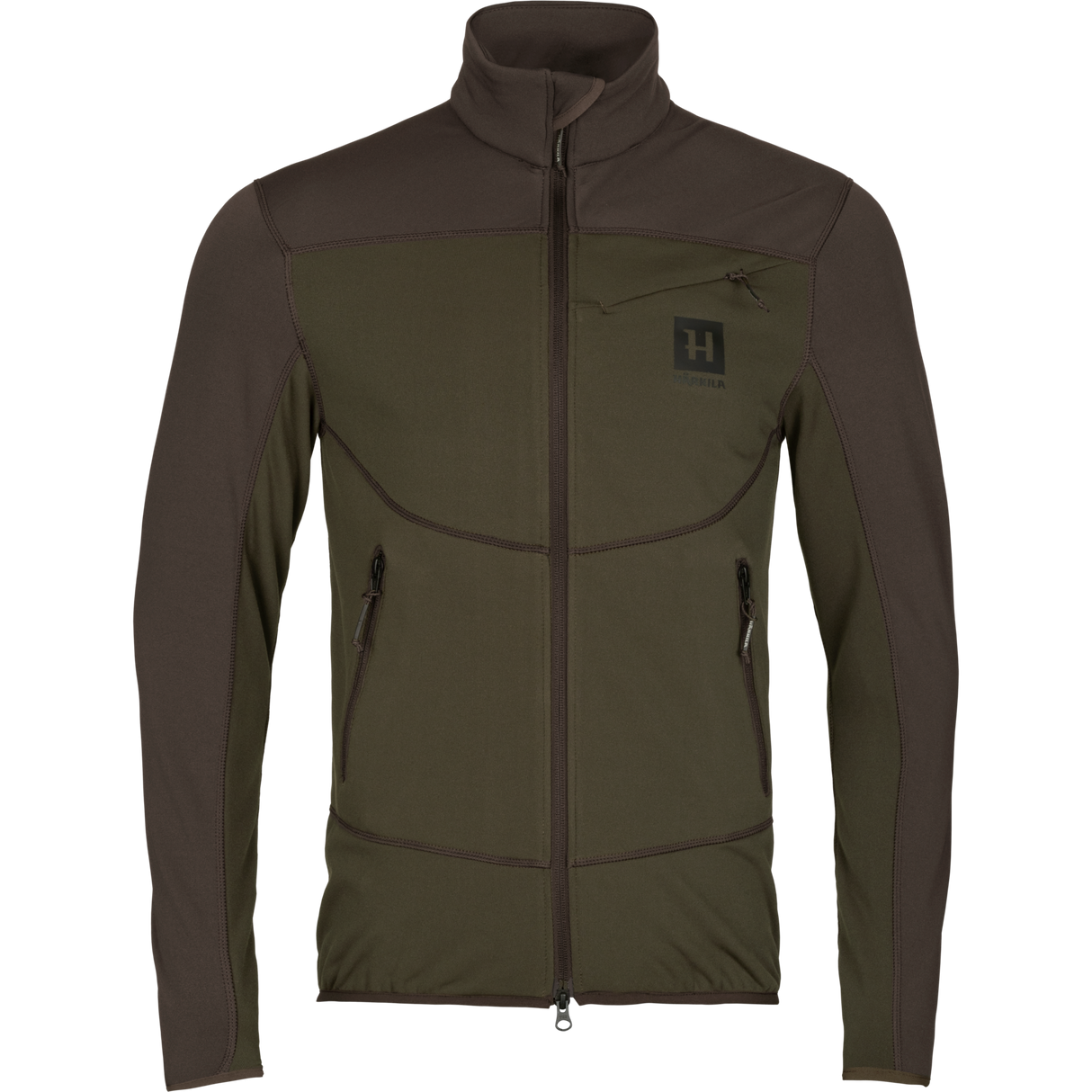 Olaf fleece jakke - Willow green/Shadow grey - Härkila