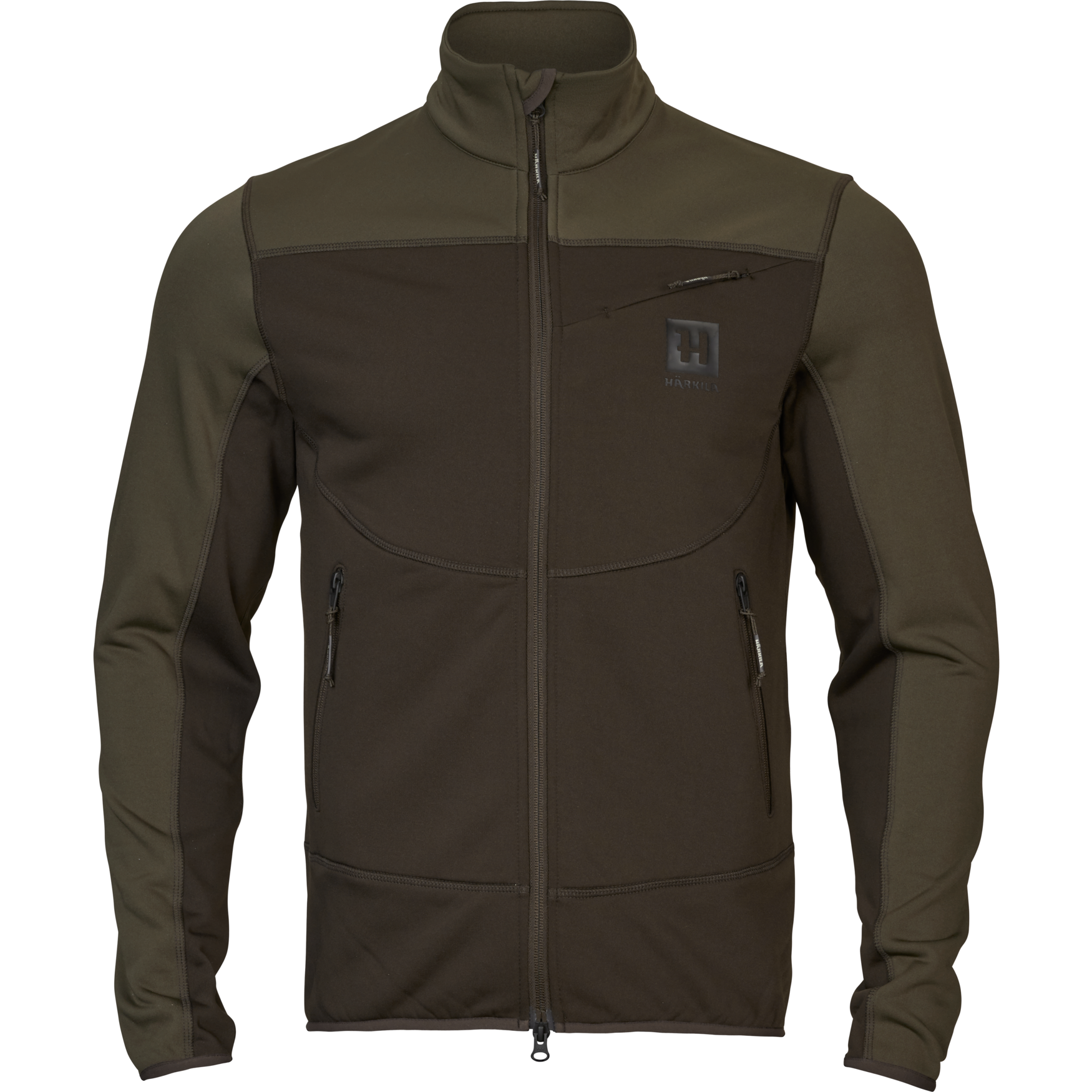 Olaf fleece jakke - Shadow Brown/Forest night - Härkila
