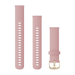 Quick Release remme (20 mm), Blush Pink vævet nylon, lys guld hardware 2