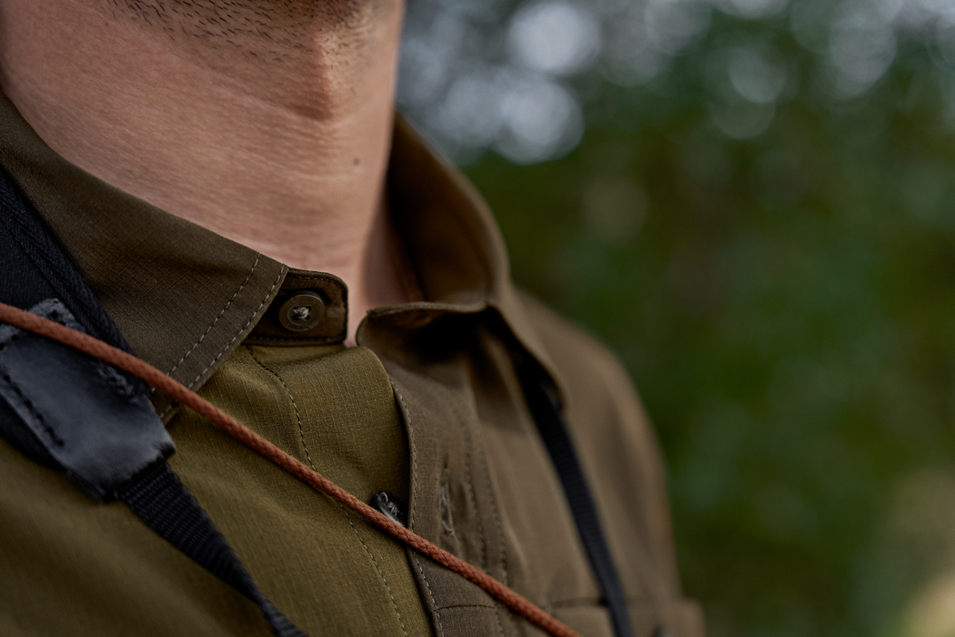 Logmar letvægts L/S-skjorte Dark olive/Willow green - Härkila