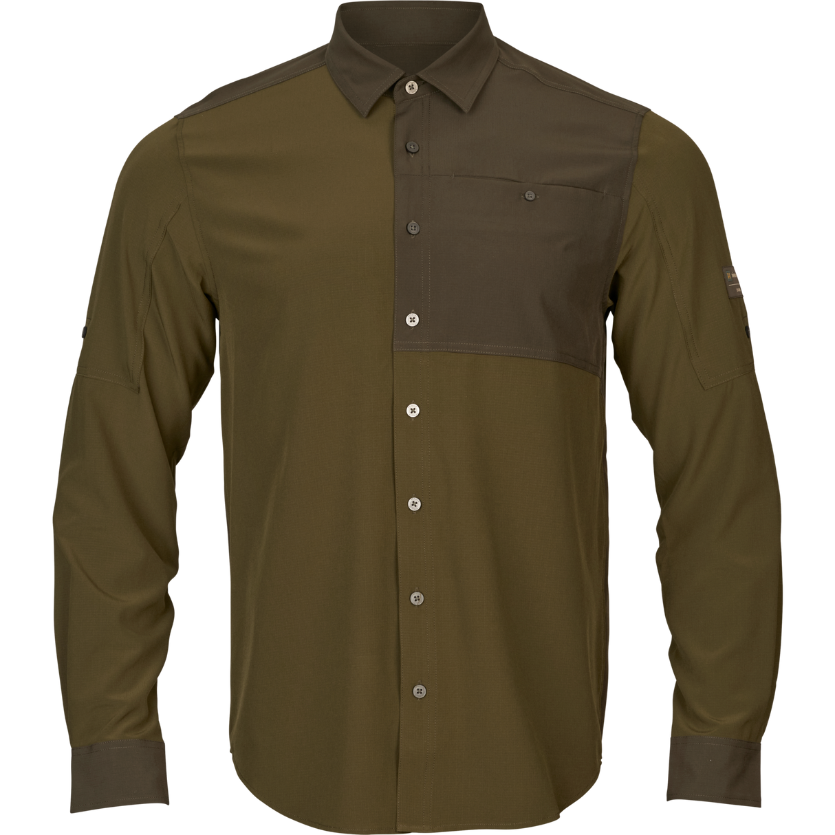 Logmar letvægts L/S-skjorte Dark olive/Willow green - Härkila