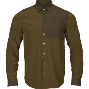 Logmar letvægts L/S-skjorte Dark olive/Willow green - Härkila