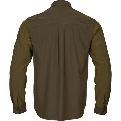 Logmar letvægts L/S-skjorte Dark olive/Willow green - Härkila
