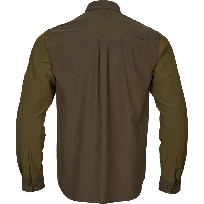 Logmar letvægts L/S-skjorte Dark olive/Willow green - Härkila