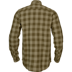 Härkila skandinavisk L/S-skjorte - Dark olive check - Härkila