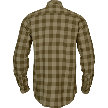 Härkila skandinavisk L/S-skjorte - Dark olive check - Härkila