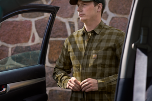 Härkila skandinavisk L/S-skjorte - Dark olive check - Härkila
