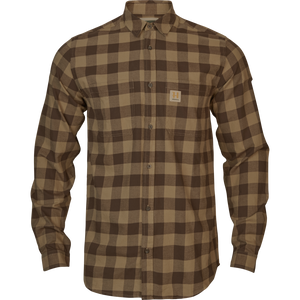 Härkila skandinavisk L/S-skjorte - Antique Bronze Check - Härkila