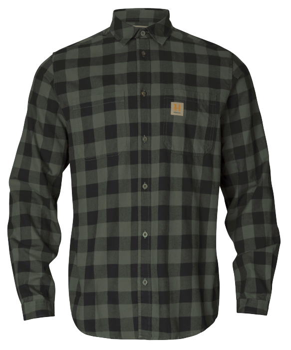 Härkila skandinavisk L/S-skjorte - Green check - Härkila